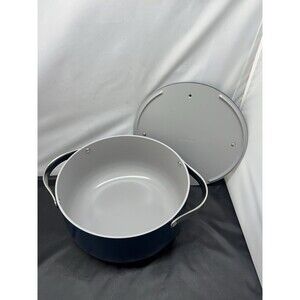 Caraway 6.5 Qt Nonstick Ceramic Dutch Oven With Lid Navy Blue